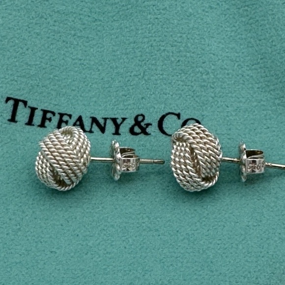 Tiffany & Co. Jewelry - Tiffany & Co. Vintage 925 SilverTwist Knot Stud Earrings w/Pouch! 💯 % Authentic!